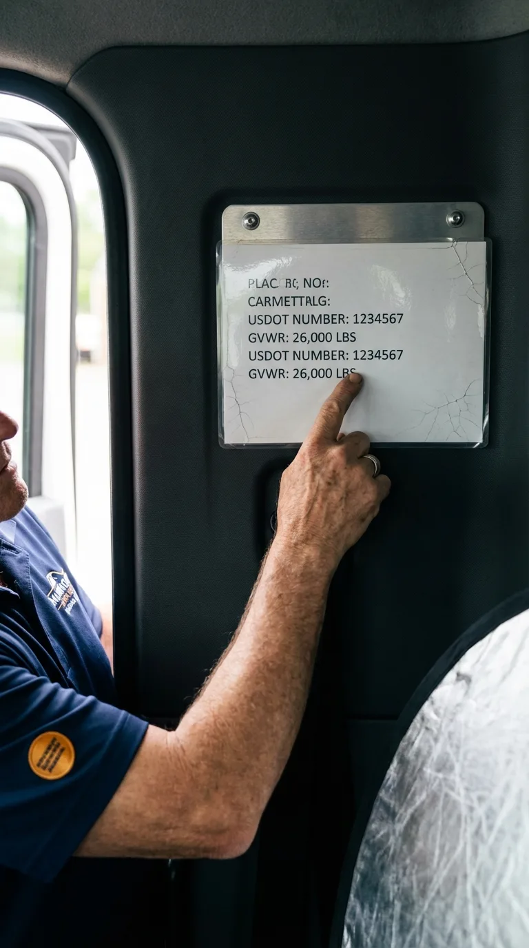 USDOT licensing placard verification in Little Chute